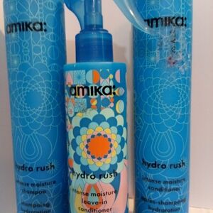 Amika Hydro Rush Intense Moisture Hair Care Set - Blue